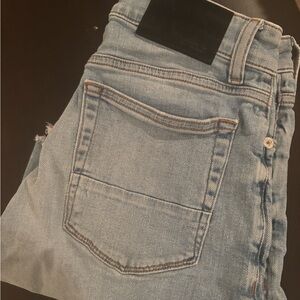 Forever 21 Blue Distressed Denim Jeans